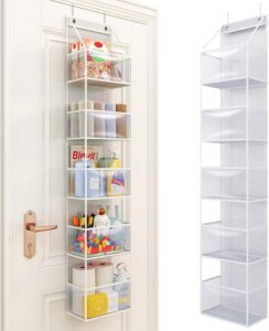 Fixwal 5-shelf over-the-door bathroom organizer with clear storage pockets