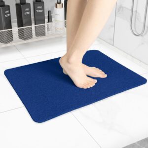 Absorbent quick dry bathroom rug with non slip backing for shower, bathtub, and bathroom floor